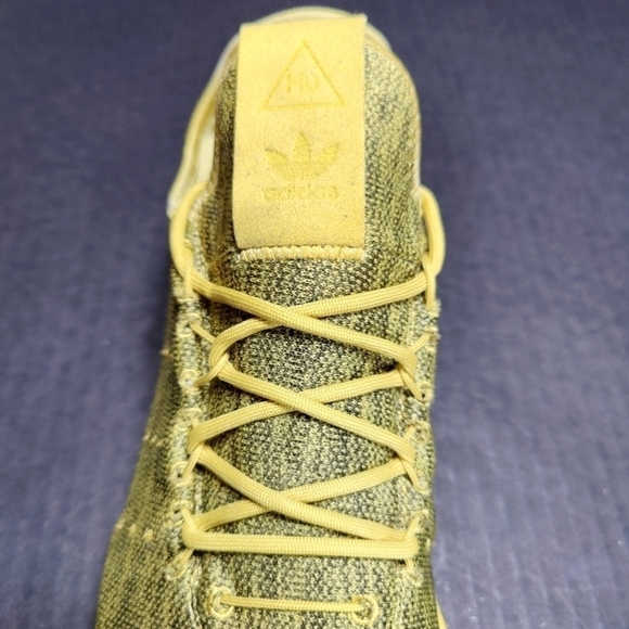 Adidas Pharrell x Tennis Hu Dip-Dyed Pyrite Yellow Black Sneaker Men’s Shoe 11.5 - Picture 4 of 11